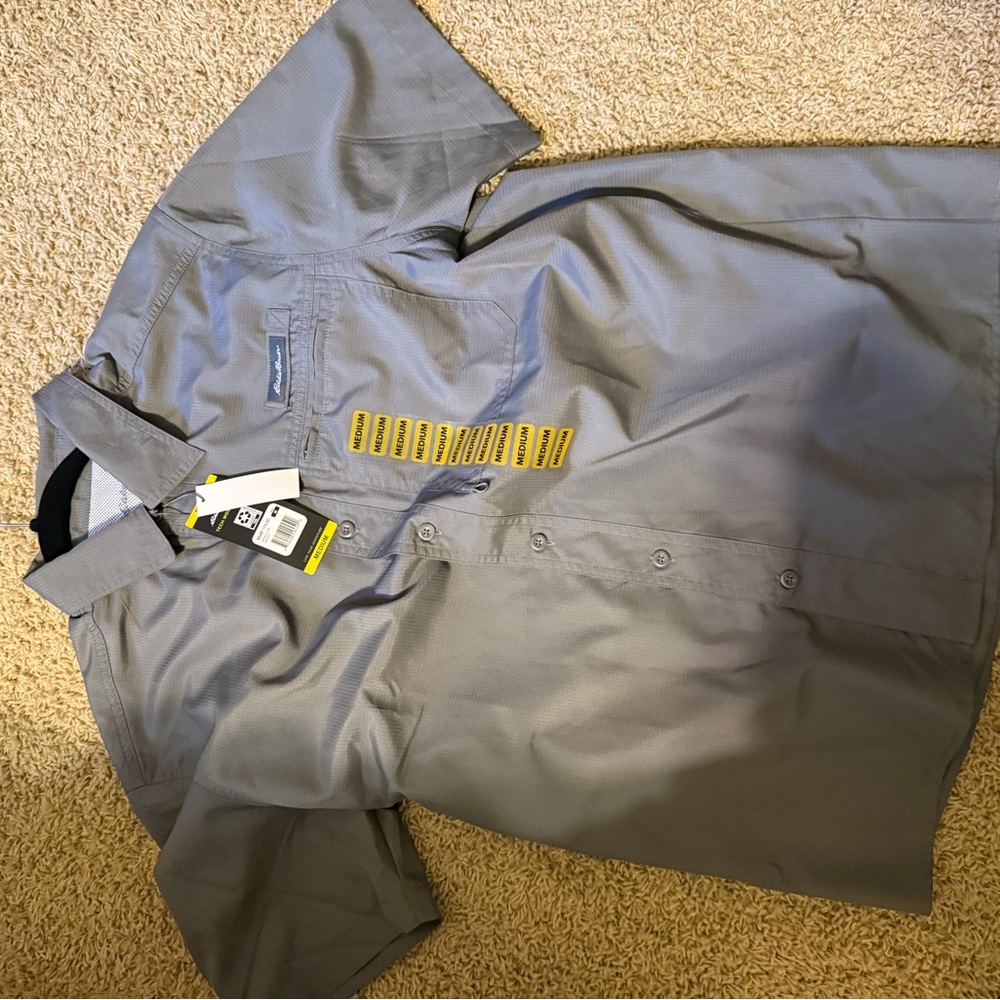 Eddie Bauer Gray Casual Button Down Shirt